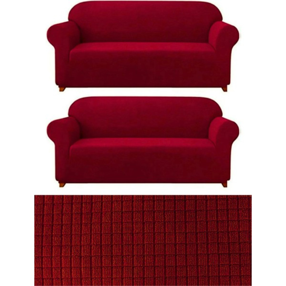 Elhos 3+3 Likralı Koltuk Takımı Örtüsü. Lastikli, Esnek, Yıkanabilir Koltuk, Kanepe, Çekyat Örtüsü - 180 x 230 cm - Bordo Koltuk & Kanepe Örtüsü Fiyatı