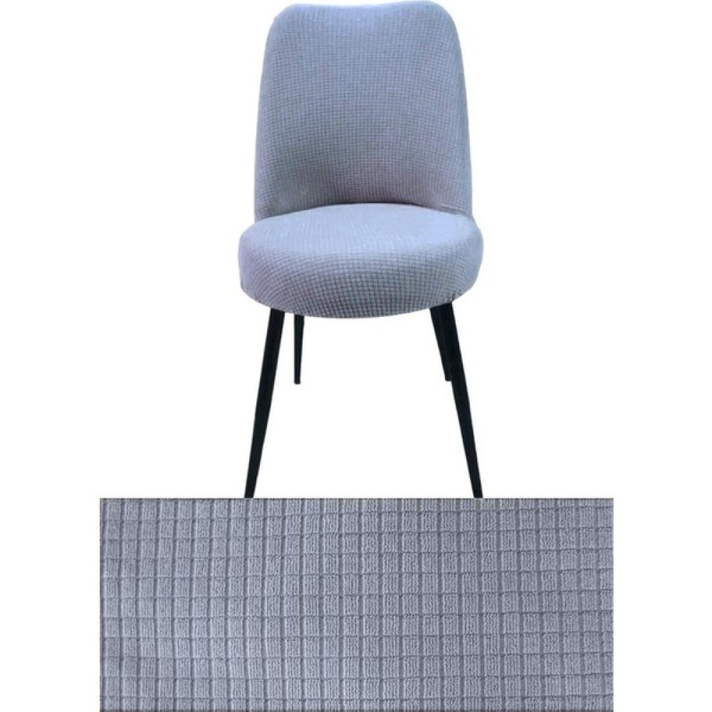 Elhoş 6 Adet Likralı Pitikare Desen Retro Oval Sandalye Kılıfı. Küçük Oval Sandalye Kılıfı - 35 x 45 cm - Gri Koltuk & Kanepe Örtüsü Fiyatı