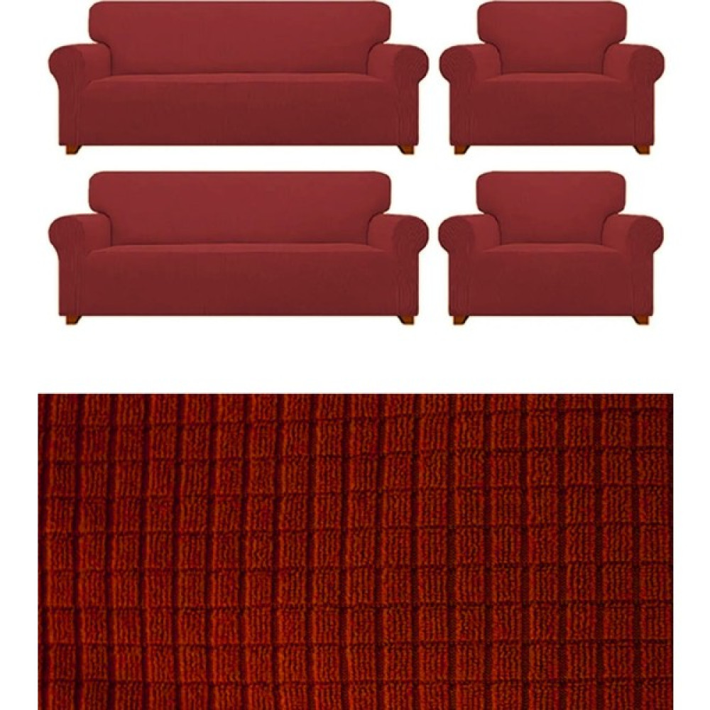 Elhoş Likrali 3+3+1+1 Lastikli Koltuk Takımı Kılıfı. Çekyat Koltuk Örtüsü Streç Esnek Kanepe Kılıfı - 180 x 230 cm - Bordo Koltuk & Kanepe Örtüsü Fiyatı