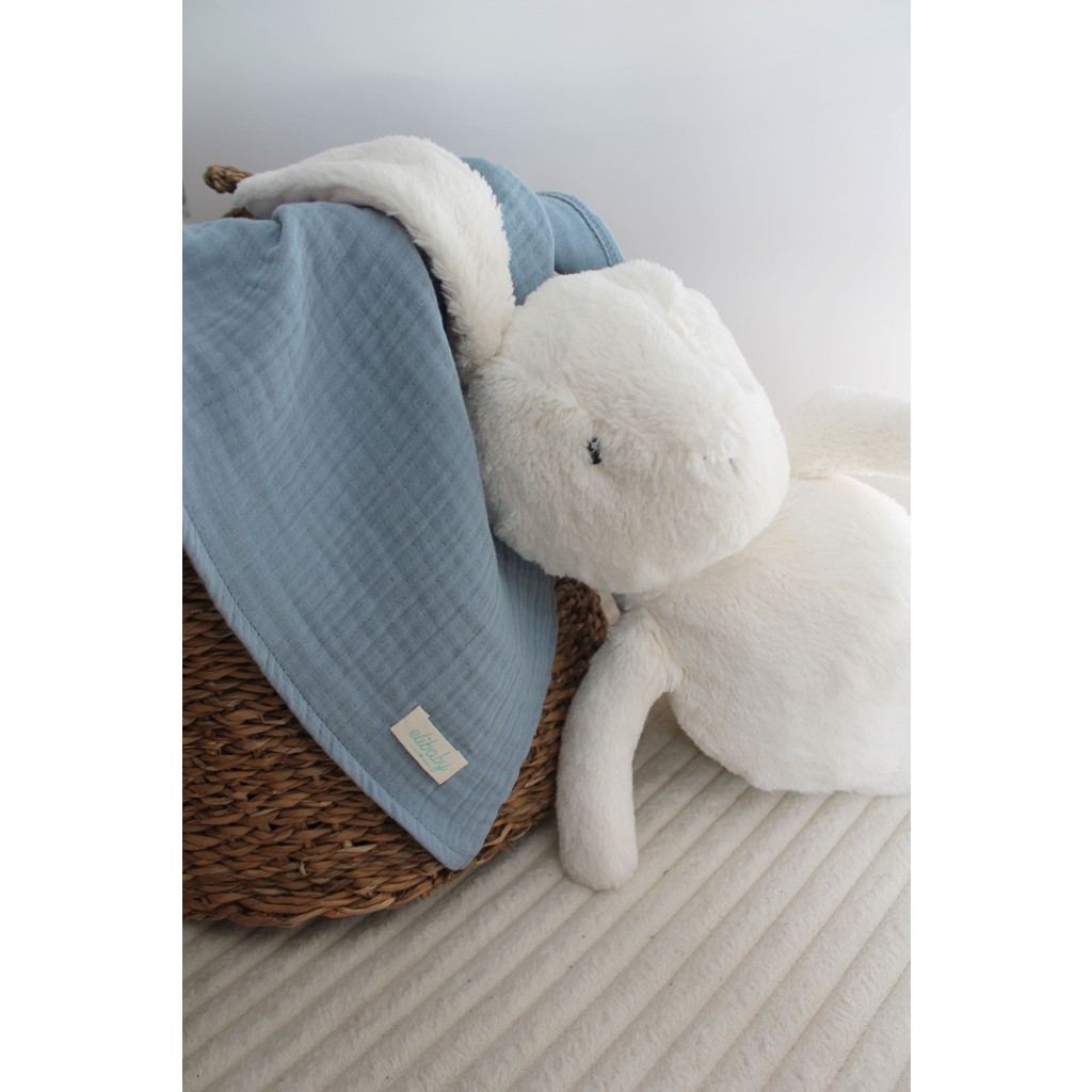 Elibaby 4 Katlı Müslin Battaniye Indigo (85X100 Cm) - Mavi Battaniye Fiyatı