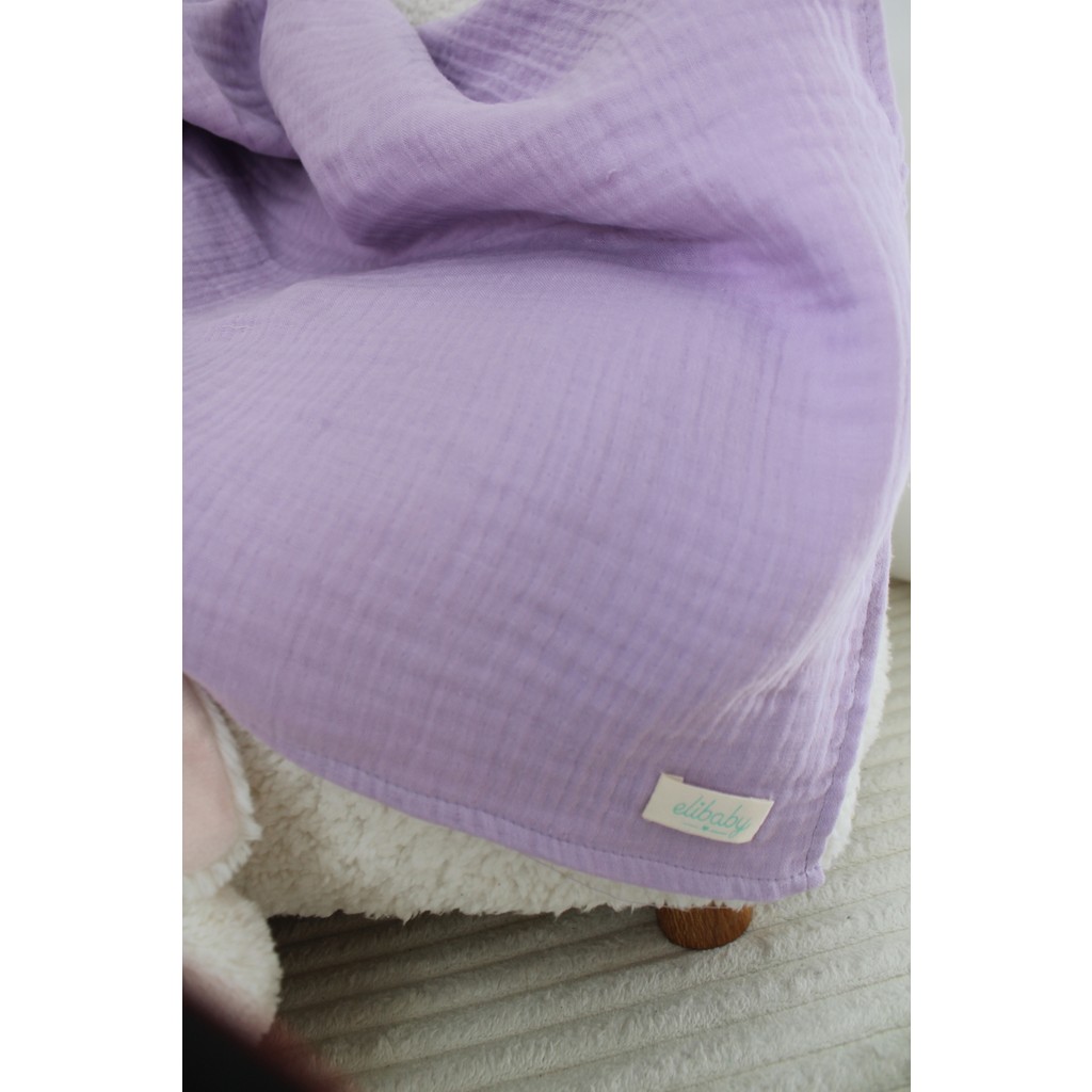 Elibaby 4 Katlı Müslin Battaniye Lavanta (85X100 Cm) - Lila Battaniye Fiyatı