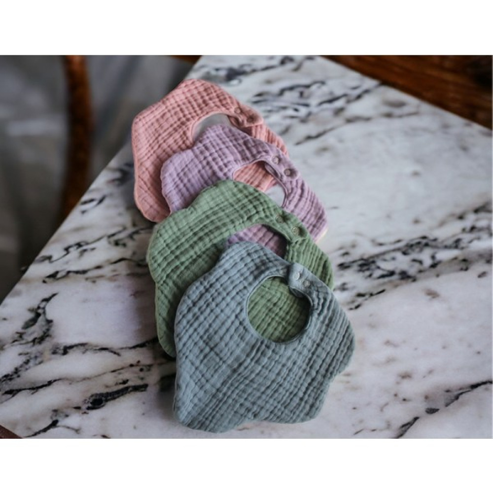 Elibaby 4'lü %100 Organik Pamuk 8 Katlı Multi Müslin Çiçek Bebek Salya ve Mama Önlük, Fular, Yakalık - 0 - 2 Yaş - Renkli Mama Önlüğü Fiyatı