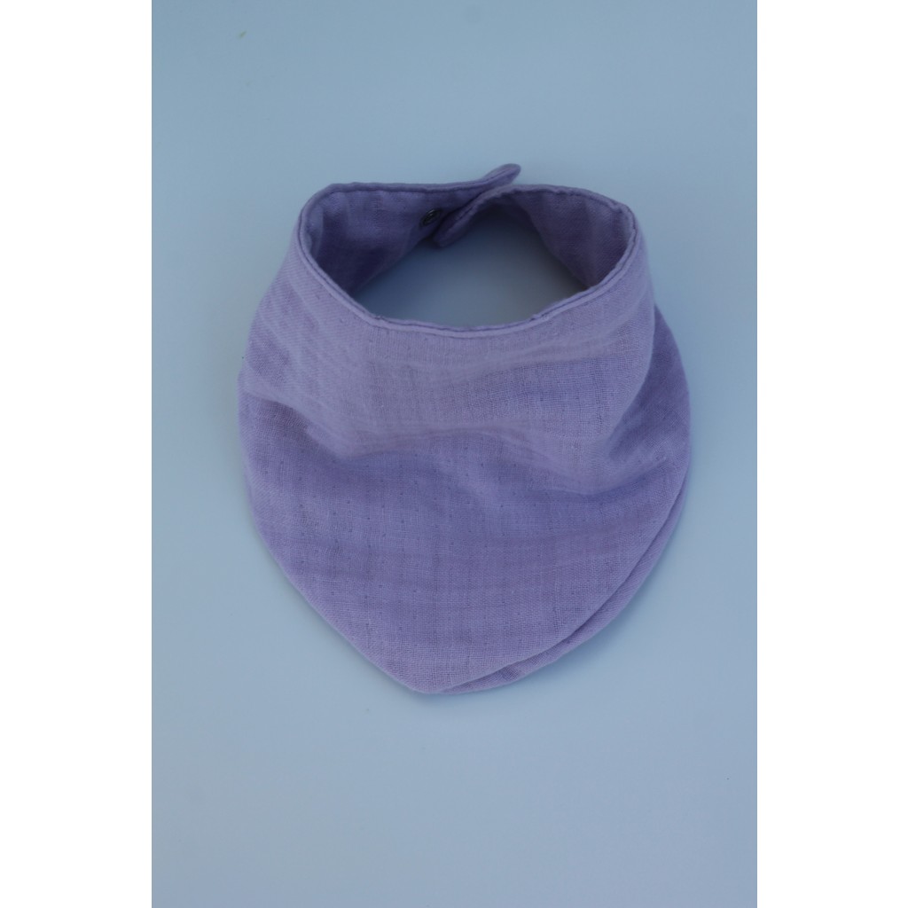 Elibaby Pamuklu 8 Kat Muslin Kumaş Çift Çıtçıtlı Bebek Mama Önlüğü/ağız Mendili - 0 - 2 Yaş - Açık Mor Bebek Mamaları Fiyatı