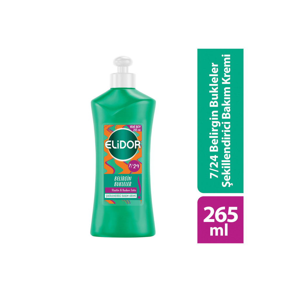 Elidor 7 24 Şekillendirici Saç Bakım Kremi Belirgin Bukleler Elastin Badem Sütü 265 ml Şampuan ve Saç Kremi Fiyatı