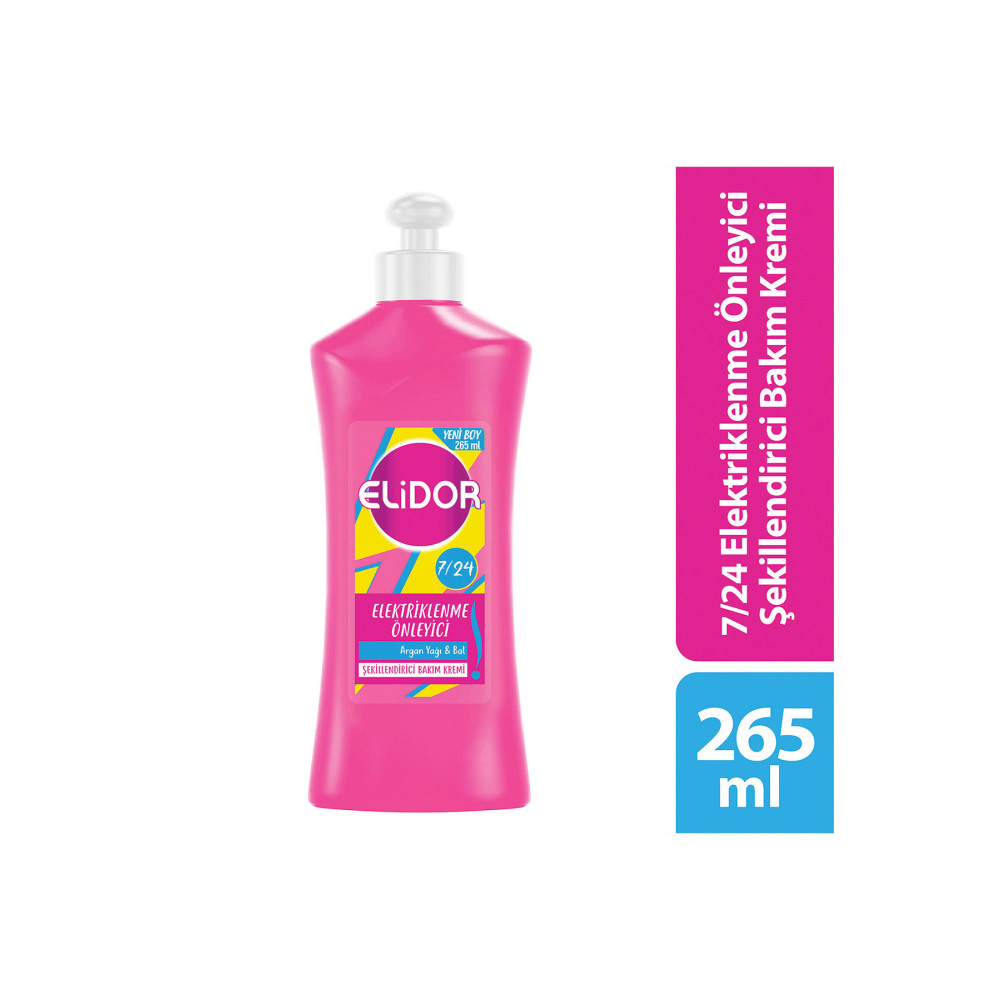 Elidor 7 24 Şekillendirici Saç Bakım Kremi Elektriklenme Önleyici Argan Yağı Bal 265 ml Şampuan ve Saç Kremi Fiyatı