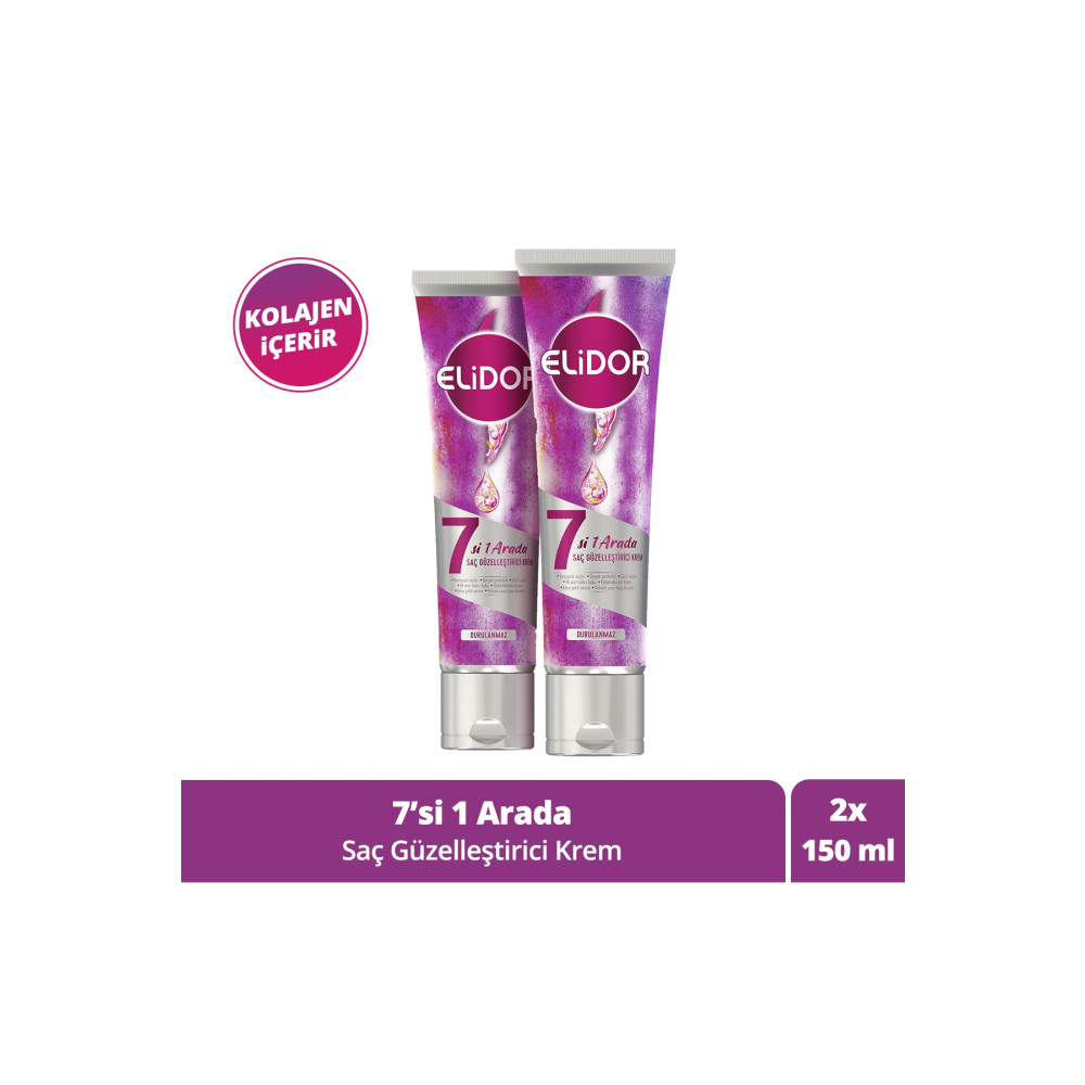 Elidor 7si 1 Arada Saç Güzelleştirici Bakım Kremi Kolajen Içerir 150 ml X2 Şampuan ve Saç Kremi Fiyatı