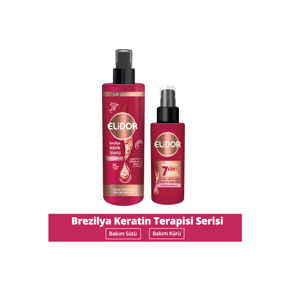 Elidor Brezilya Keratin Terapisi Saç Bakım Serisi 2li Set Saç Bakım Maskeleri & Serumlar & Spreyler Fiyatı