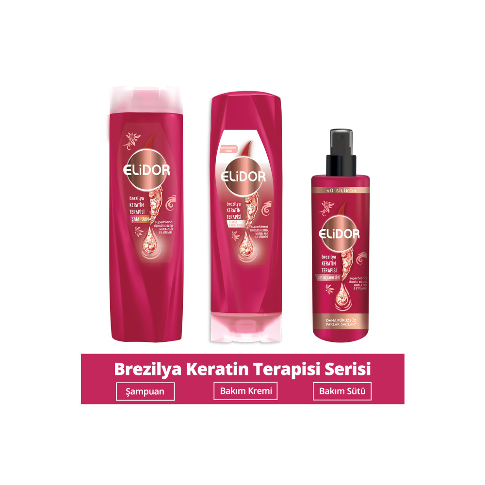 Elidor Brezilya Keratin Terapisi Saç Bakım Serisi 3lü Set Şampuan ve Saç Kremi Fiyatı