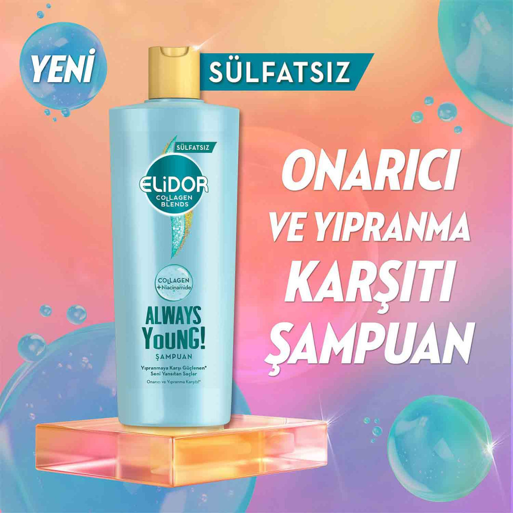 Elidor Şampuan 350 ml Collagen Sülfatsız Always Young