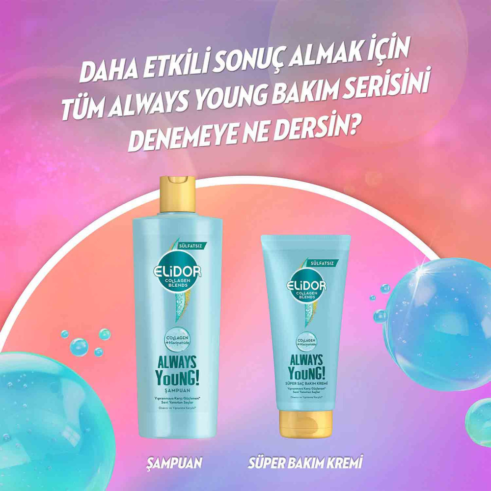 Elidor Şampuan 350 ml Collagen Sülfatsız Always Young