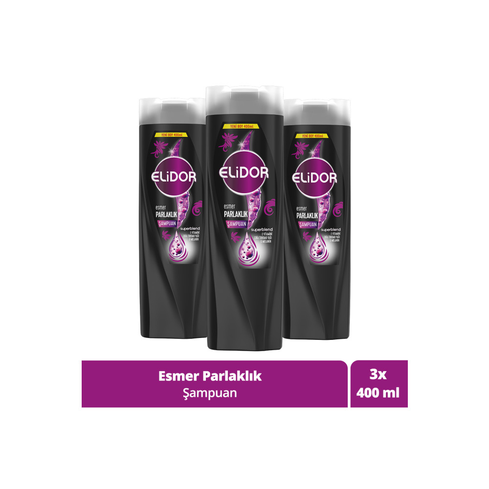 Elidor Superblend Saç Bakım Şampuanı Esmer Parlaklık E Vitamini Chia Tohumu Yağı Melanin 400 ml X3 Şampuan ve Saç Kremi Fiyatı
