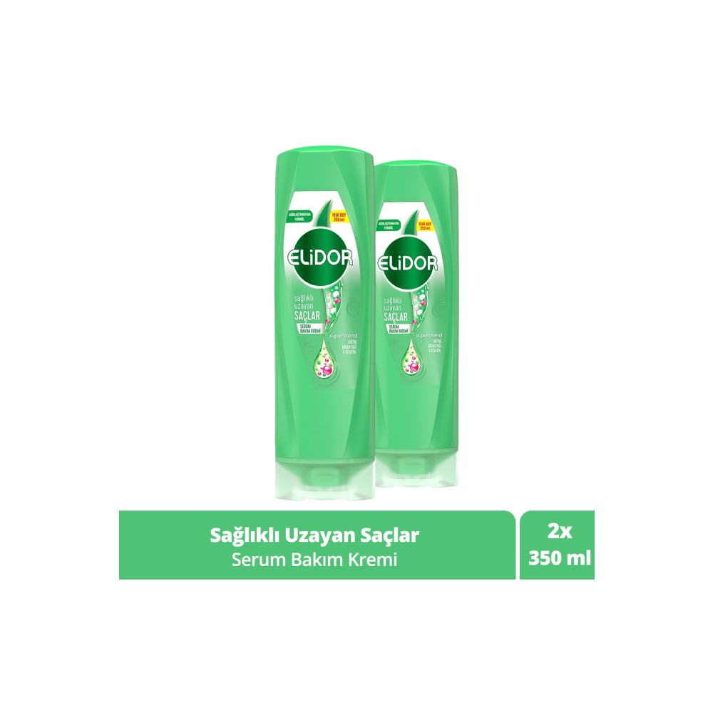 Elidor Superblend Serum Bakım Kremi Sağlıklı Uzayan Saçlar Biotin Argan Yağı Keratin 350 ml x2 Şampuan ve Saç Kremi Fiyatı
