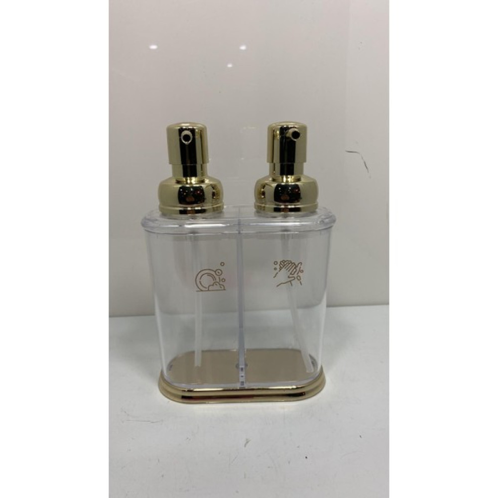 Elif Aksesuar Gold Ikili Sıvı Sabunluk - 20x13,5cm Sabunluk Fiyatı