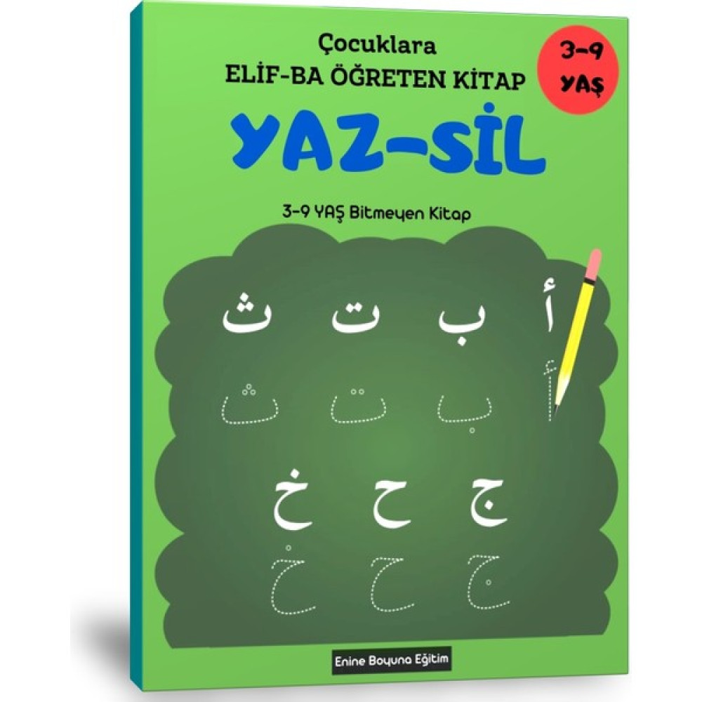 Elif-Ba Öğreten Yaz-Sil Kitabı (Ciltli) Okul Öncesi Eğitici & Öğretici Kitaplar Fiyatı