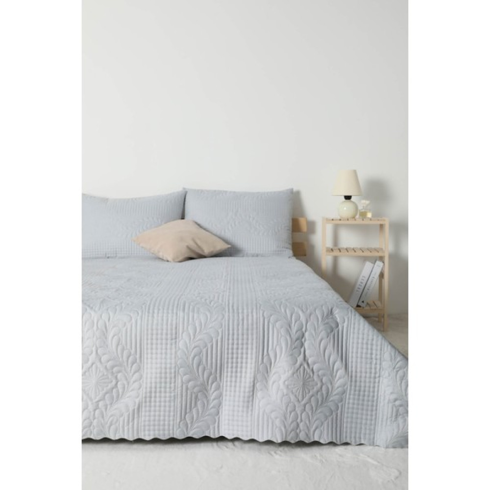 Elif Jumbo Soft Çift Kişilik Yatak Örtüsü Takımı - Gri - 250 x 260 cm Yatak Örtüsü Fiyatı