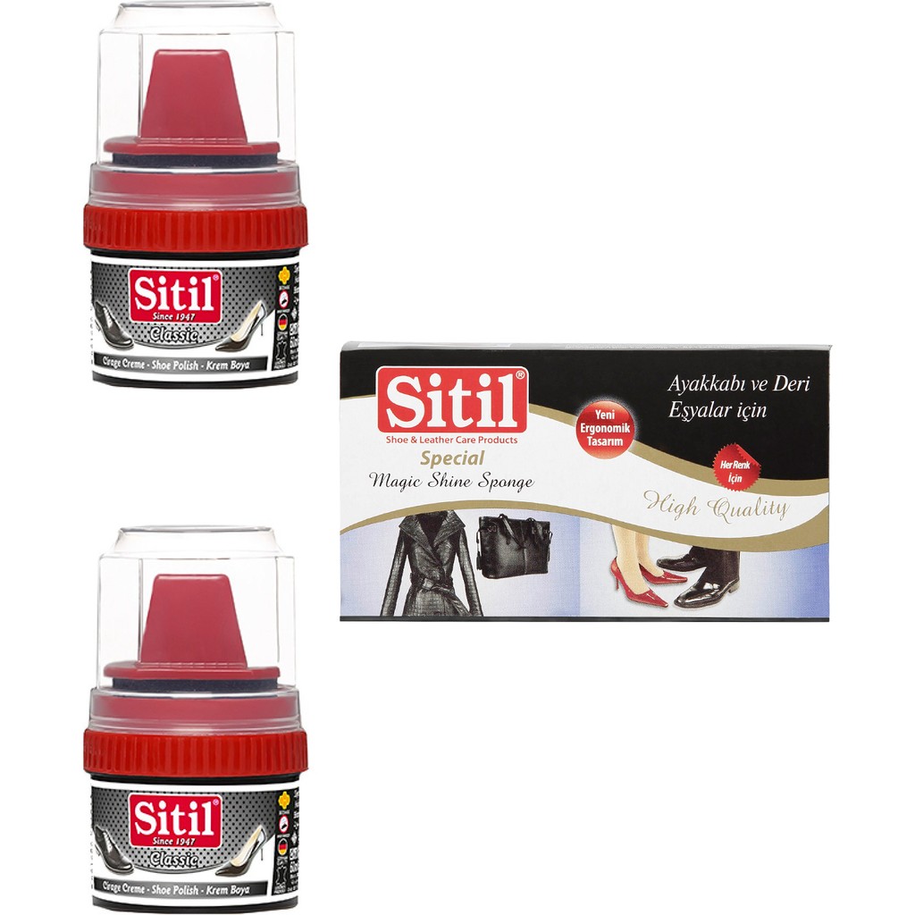Elif Mağazacılık Sitil Ayakkabı Boya Seti ( 2 Adet 50 gr Siyah Boya + 1 Adet Cilalı Ayakkabı Süngeri ) Ayakkabılar ve Çantalar Fiyatı