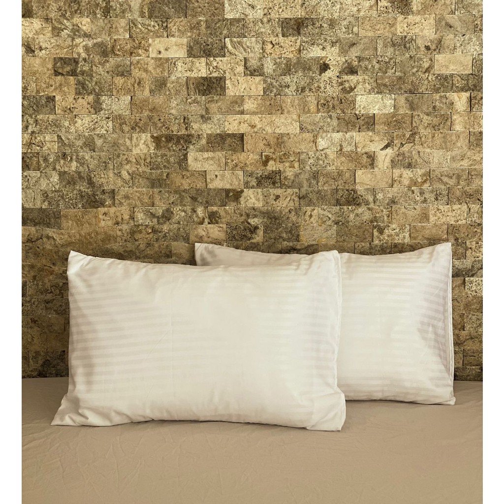 Elif Tekstil Saten Şeritli 2'li Yastık Kılıfı Seti - Açık Krem - 50 x 70 cm Yastık Kılıfı Fiyatı