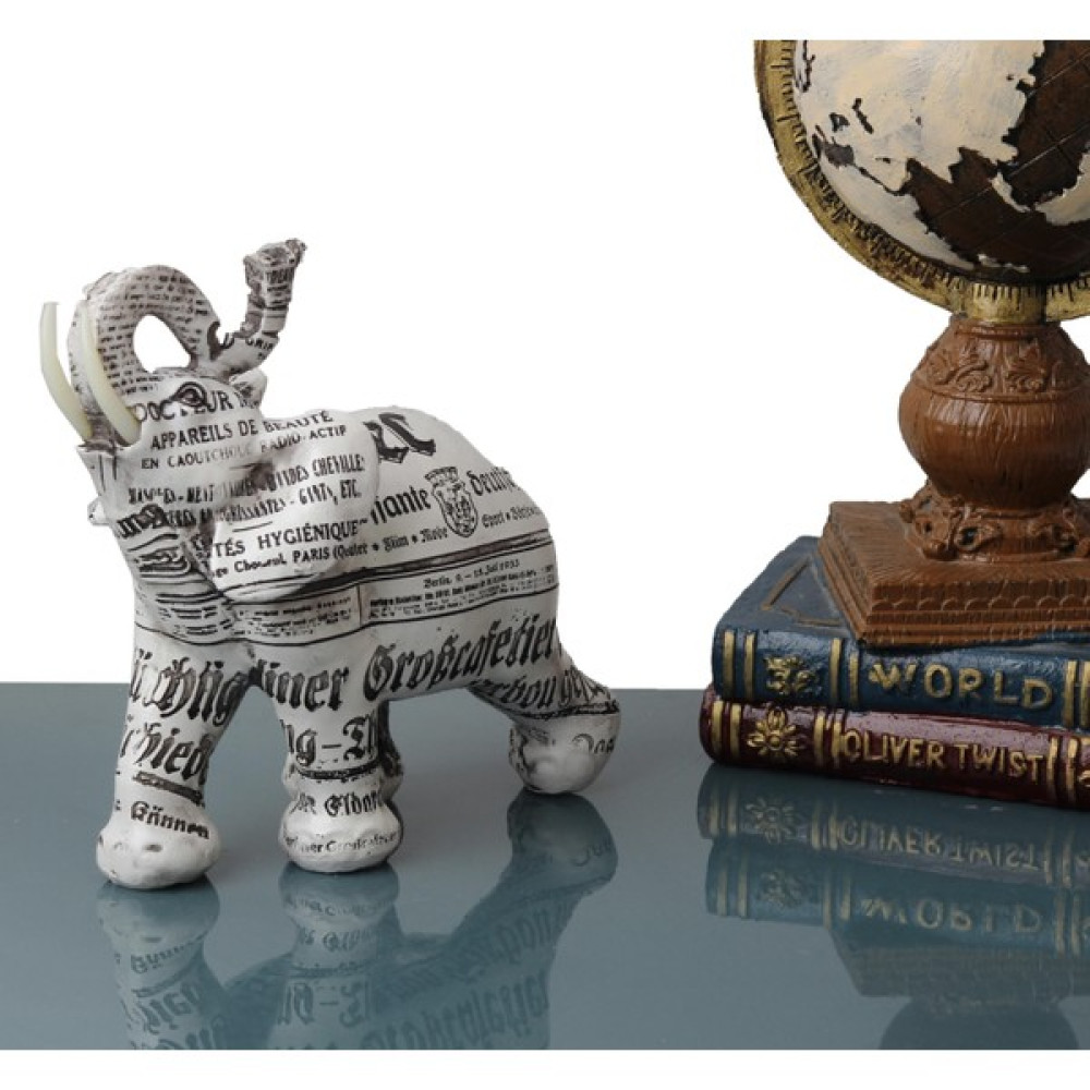Elifeshop Retro Yazılı Şanslı Fil Biblo Heykel Hediyelik Dekoratif Ürün Konsol Süsü Ofis Ev Hediyesi Orta Boy Biblo Fiyatı