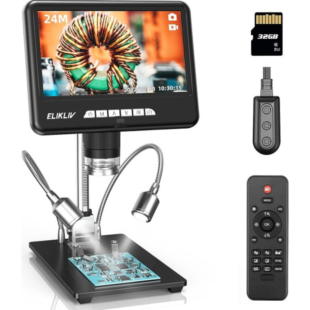 Elikliv EDM401 Max 2k, 7 Inc LCD Dijital Mikroskop 1200X, 24MP Oto Boyaları Fiyatı