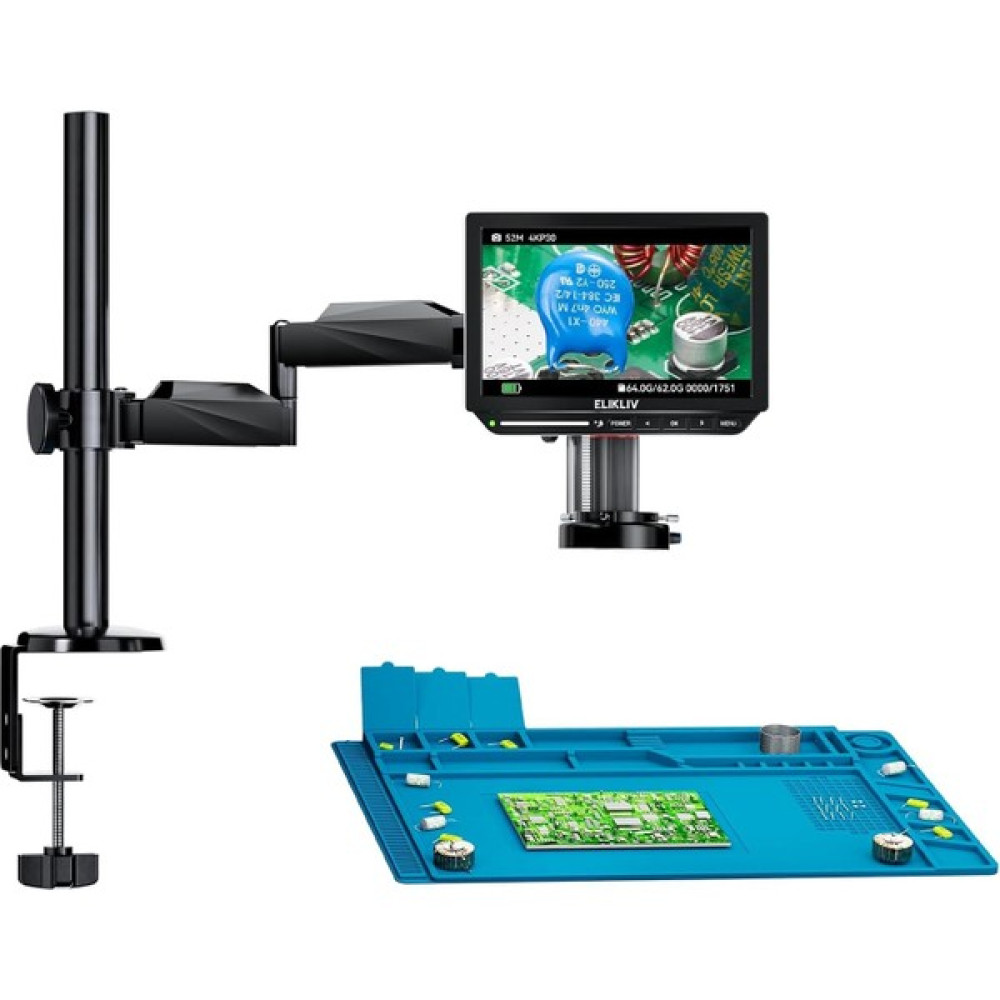 Elikliv EM4K Flex 4K Lehimleme Dijital Mikroskobu, Esnek Kol Stand 10.1 Oto Boyaları Fiyatı