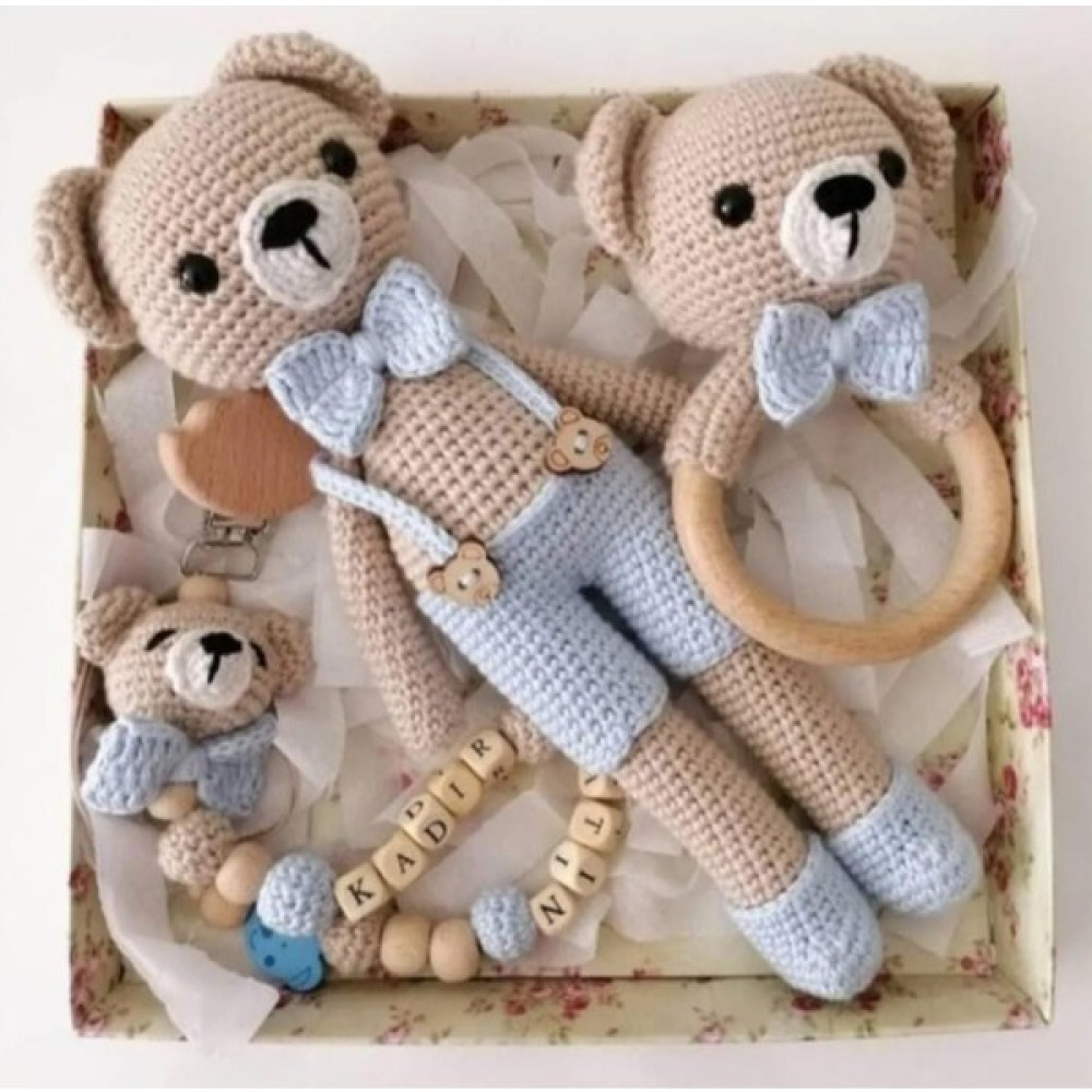 Elisa Amigurumi Örgü Yenidoğan Ayıcık Set Bebek Oyuncakları Fiyatı
