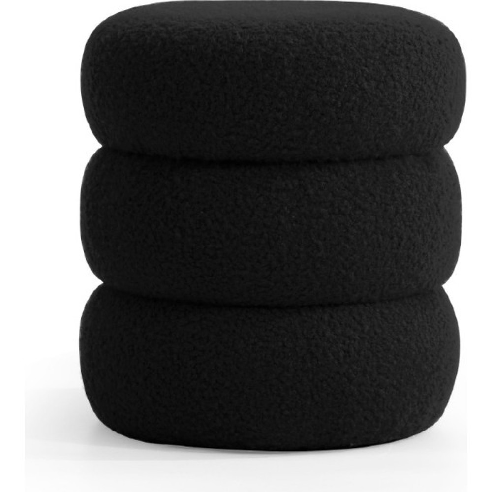 Elissa Home Bukle Puf Teddy Kumaş Boum Puf Makyaj Pufu - 40 cm - Siyah Puf Fiyatı