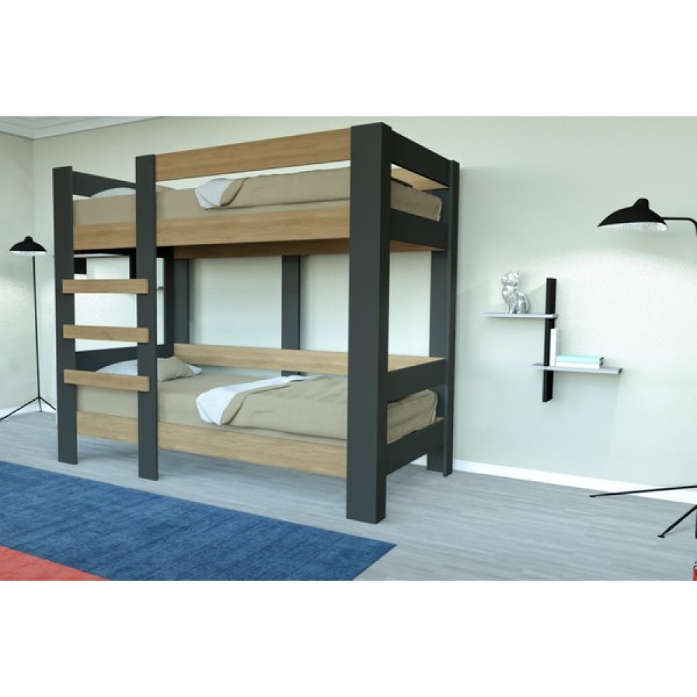 Elistamo Montessori Ranza - 90X190 Yatak Uyumlu - 90 x 190 cm - Antrasit - Meşe Karyola Fiyatı