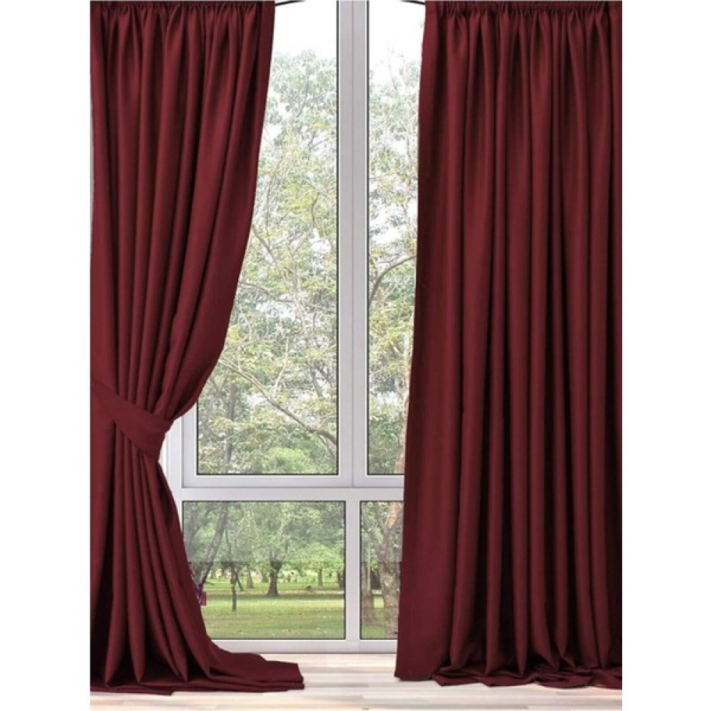 Elisya Home Blackout Perde 2 Adet Işık Geçirmez Güneşlik Fon Perde Işık Geçirmez Fon Perde 2'Li - 30 x 30 cm - Bordo Fon Perde Fiyatı