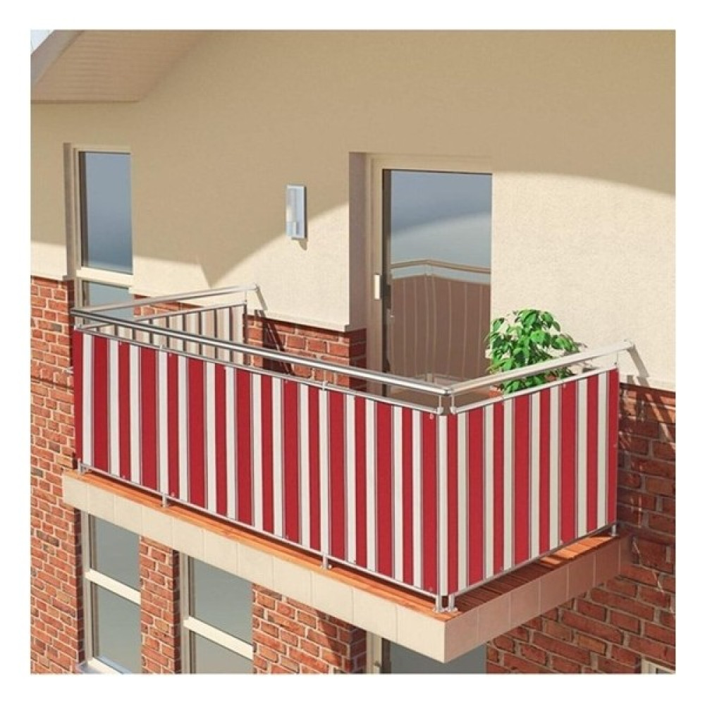 Elisya Home Elisyahome Balkon Korkuluk Perdesi Branda Güneşlik 6 Renk Seçeneği - 100 x 150 cm - Kırmızı Fon Perde Fiyatı