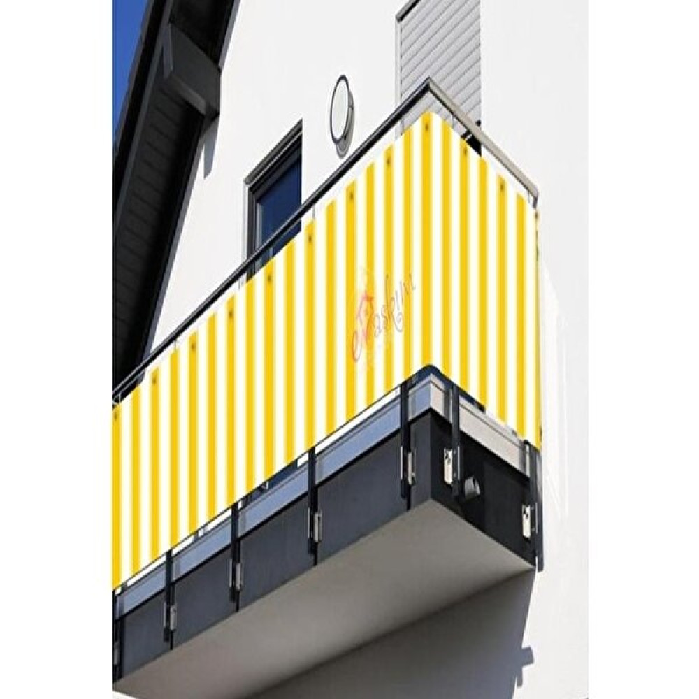 Elisyahome Balkon Korkuluk Perdesi Branda Güneşlik 6 Renk Seçeneği - 100 x 150 cm - Sarı Fon Perde Fiyatı