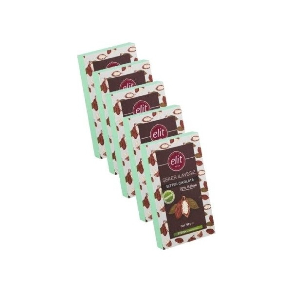 Elit 60 Gr. Şekersiz Prebiyotik Bitter Çikolata 5'li Set - 60 gr Oto Boyaları Fiyatı