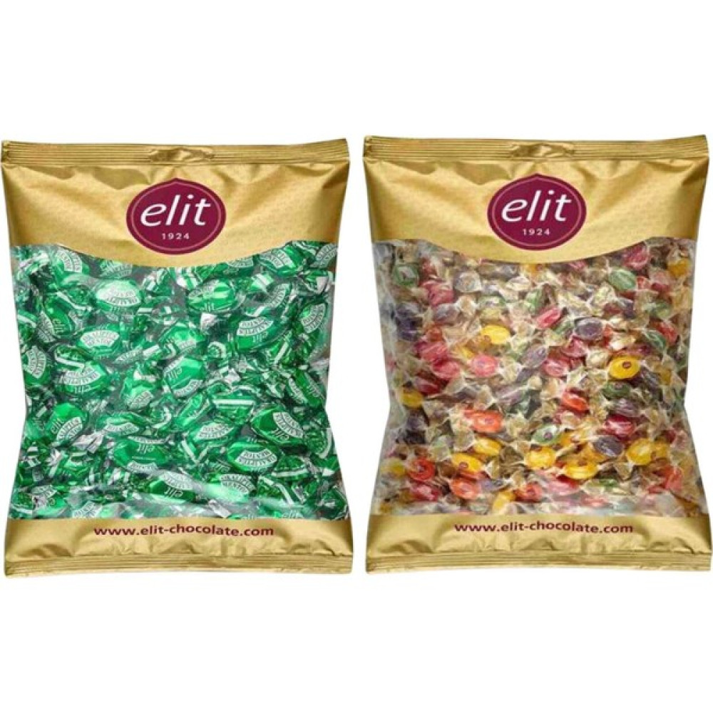 Elit Çikolata Elit Mentollü ve Minibonbon Şeker Glutensiz 2'li Set 2 x 1 kg - 2 kg Diğer Fiyatı