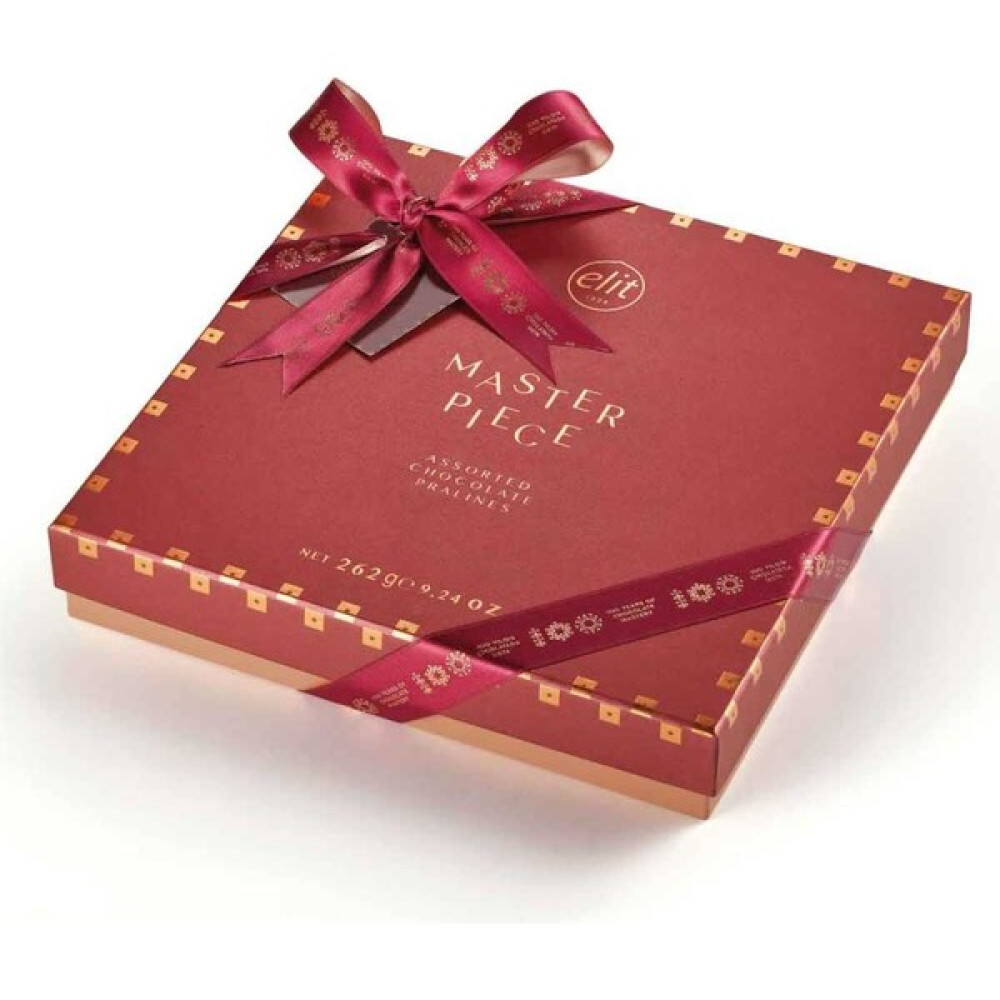 Elit Çikolata Masterpiece 100.YIL Kurdeleli Spesiyal Bordo Kutu 262G Glutensiz Diğer Fiyatı