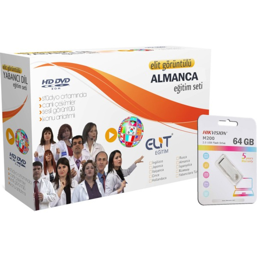 Elit Eğitim Almanca Görüntülü Eğitim Seti 64 GB USB Bellek Içerisinde Yabancı Dil Öğretici Kitaplar ve Eğitim Setleri Fiyatı