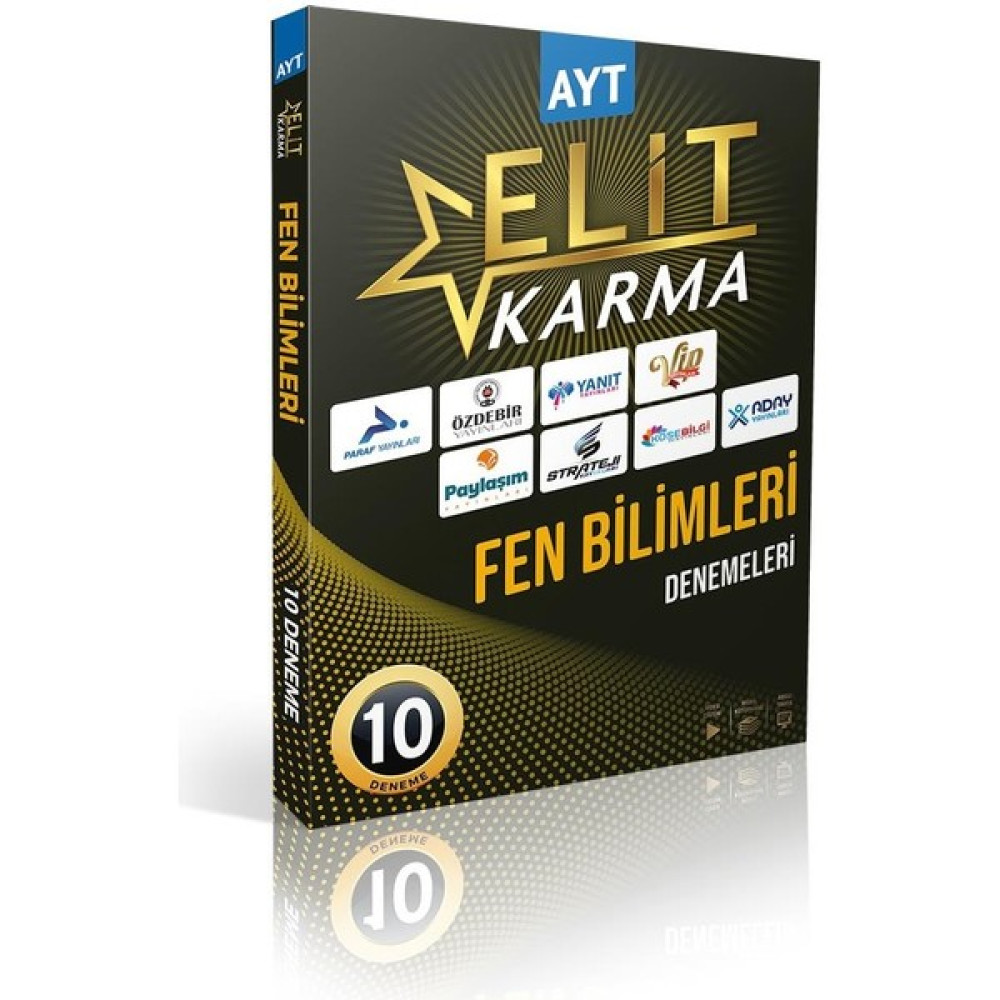 Elit Karma Yayınları Ayt Fen Bilimleri 10 Branş Deneme Ders Sınav Kitapları Fiyatı