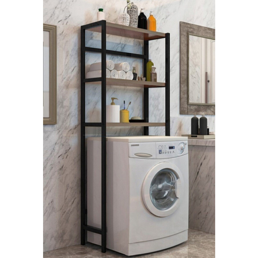 Elit Reyon Çamaşır Makinesi Üstü Düzenleyici Raf Banyo Dolabı Rafı Makina Üstü Dolap Raf Ceviz Banyo Dolabı / Mobilyası Fiyatı