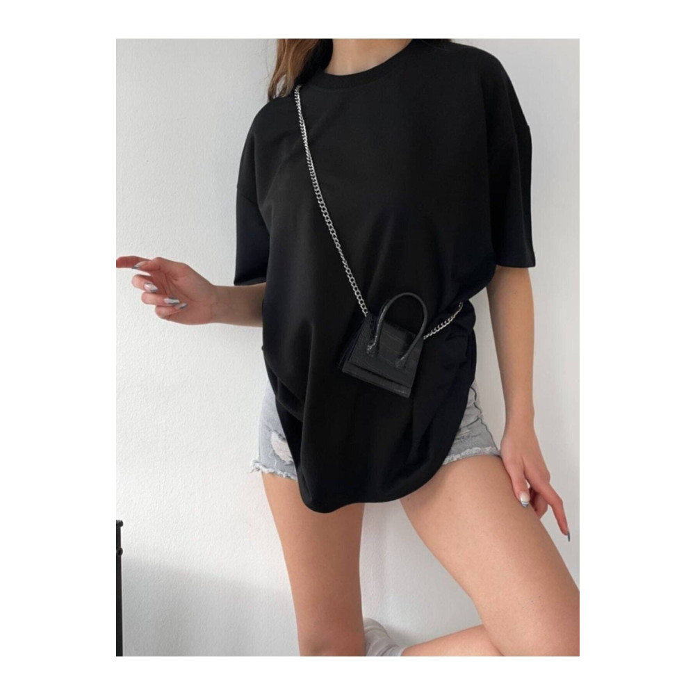 ELİTA FASHİON Elita Oversize Unisex Basic T-shirt M/L Beden Bayan T-shirt Fiyatı