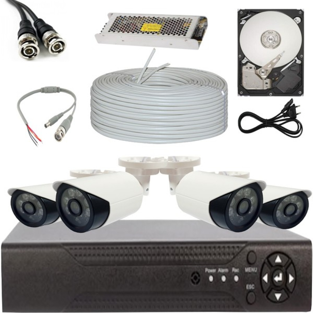 Elitcam Elit Ahd Süper 4 Kameralı Set 1080P Full Hd - Beyaz Oto Boyaları Fiyatı