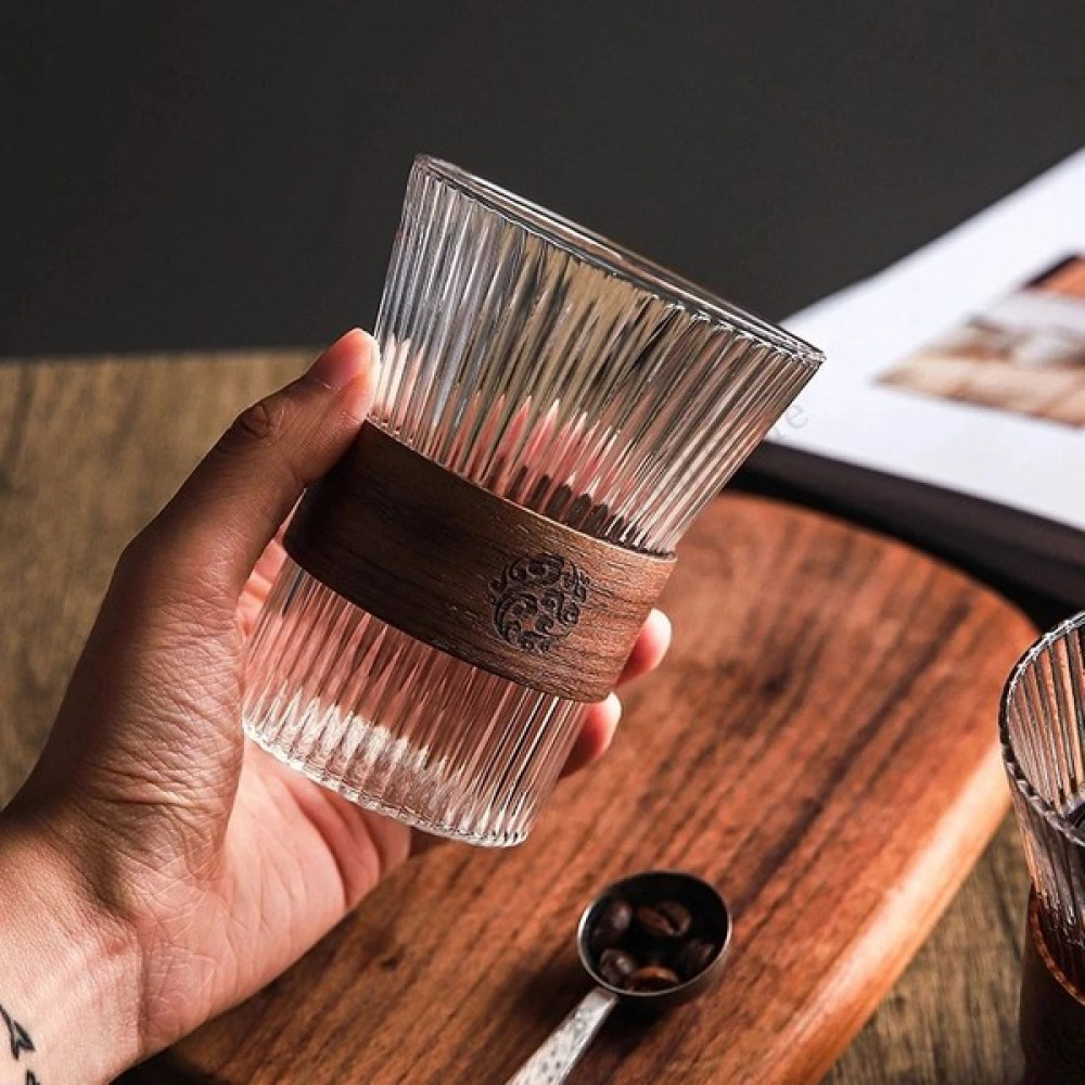 Elite Çeyiz Avm Ahşap Detaylı Origami Şeklinde Bardak | Kahve ve Sunum Bardağı Isıya Dayanıklı Borosilikat Cam Bardak - Şeffaf - 350 ml Fincan / Bardak / Kahve Takımı Fiyatı