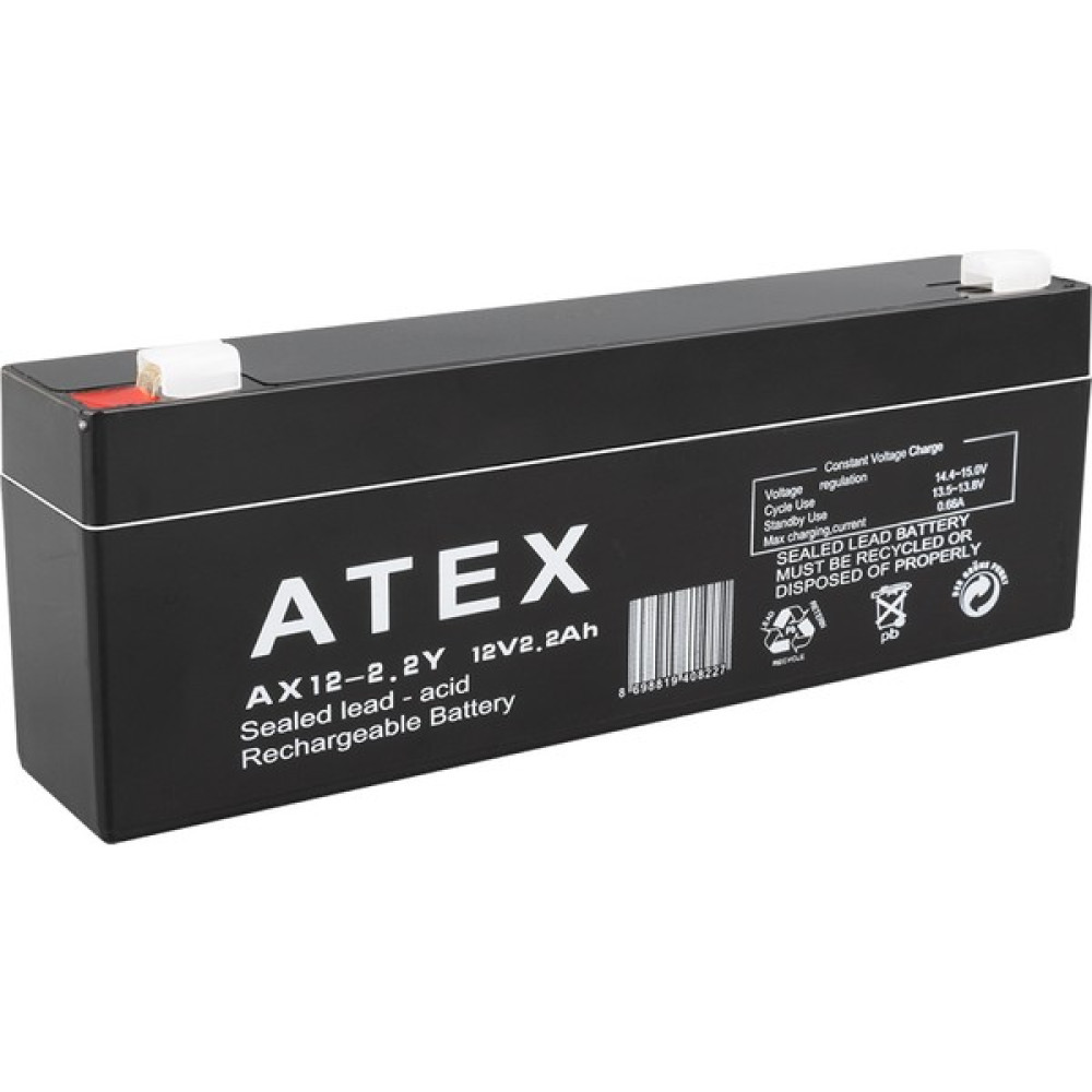 Elites Atex 12 Volt - 2.3 Amper - 2.2 Amper Yatık Uzun Akü (178 x 34 x 60 Mm) (4172) Akü Şarj Edici Fiyatı