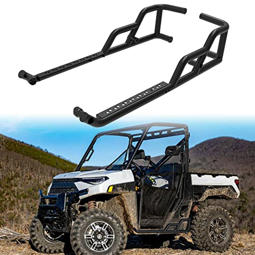 ELITEWILL Ranger XP1000 Rock Sliders Side Nerf Bars 2 Doors Rock Guards w/Step Fit for 2018-2025 Polaris Ranger XP 1000/2020-2024 Polaris Ranger 1000/1000 EPS/ 1000 Premium Replace OEM #2882530