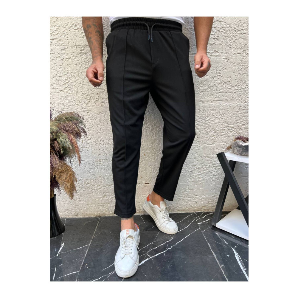 ElitWear Erkek rahat Kesim Çımalı Beli Lastikli Kumaş Pantolon 36 Beden Kadın Pantolon Fiyatı