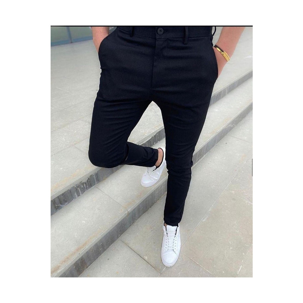 ElitWear Erkek Slim Fit Siyah Keten Pantolon 36 Beden Kadın Pantolon Fiyatı