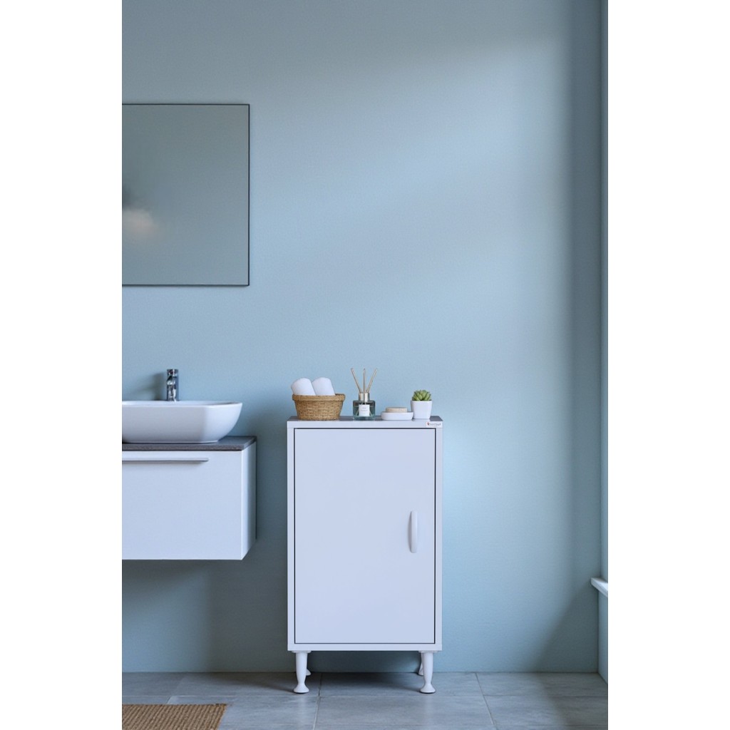 Eliusta Nirat 45 cm 4 Bölmeli Beyaz Banyo Mutfak Dolabı 3 Raflı Kapaklı Çok Amaçlı Dolap 45X75X32,5 cm SSD / Solid State Drive Fiyatı