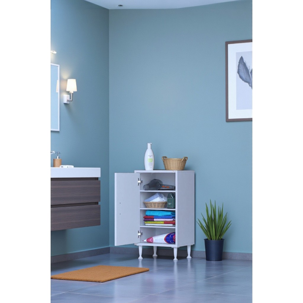 Eliusta Nirat 50 cm 4 Bölmeli Beyaz Banyo Mutfak Dolabı 3 Raflı Kapaklı Çok Amaçlı Dolap 50X75X32,5 cm SSD / Solid State Drive Fiyatı