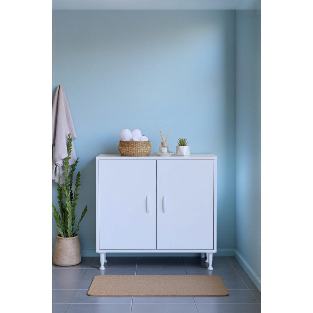 Eliusta Nirat 75 cm 4 Bölmeli Beyaz Banyo Mutfak Dolabı 3 Raflı Kapaklı Çok Amaçlı Dolap 75X75X32,5 cm SSD / Solid State Drive Fiyatı