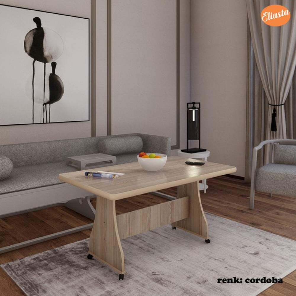 Eliusta Tekerlekli Mdf Masa %100 Mdf Mutfak Masası Orta Sehpa - 0 - Cordoba Çalışma Masası Fiyatı
