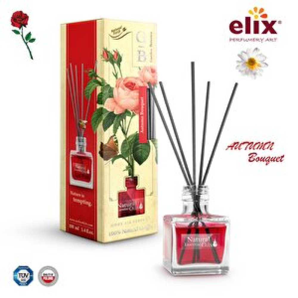 Elix Doğal Çiçek Esansları İçeren, Ev - Ofis Kokusu 100ml. - Gül, Menekşe Oda Kokusu Fiyatı