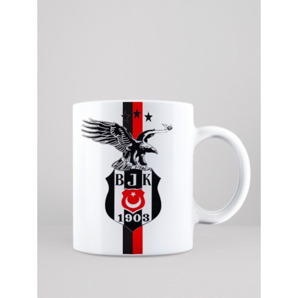 Elix Store Beşiktaş Kupa Bardak Beşiktaş Kartal Kupa Bardak - 350 ml - Beyaz Fincan / Bardak / Kahve Takımı Fiyatı