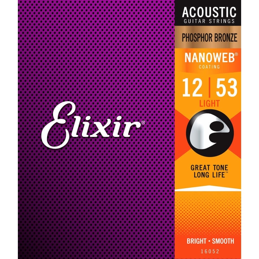 Elixir 16052 Nanoweb Phosphor Bronze Akustik Gitar Teli (12-53) Müzik Aleti Aksesuarları Fiyatı